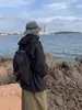 Jaqueta Guerreiro Preto Masculina e Feminina Outono Marca Tendência Jaqueta Casual Solta para Exterior À Prova de Vento e Impermeável Jaqueta de Trabalho para Montanhismo