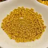 Accesorios de plata s925 chapados en oro, cuentas de oro antiguo de 2.5 mm, 3 mm, oro esmerilado, accesorios para joyería DIY