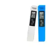 Analizador de calidad del agua TDS tres en uno blanco termómetro de conductividad detector EC de calidad del agua pluma estuche de cuero de entrega