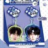 Zhang Guiyuan Yang Bowen Gato de Cabeça Grande Patinha Squeeze Chaveiro Ídolo Alívio de Estresse Rei Lu Jie Celebridade Chaveiro Pingente de Bolsa