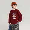 Pudding Haru Girls Blusa de Veludo Fofa de Gola Redonda 2025 Outono e Inverno Novo Moletom Infantil Estampa de Desenho Animado Mais Fácil de Combinar