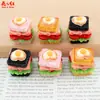 Omelete Fluido Multi-Camadas Hambúrguer Brinquedo Alimentício DIY Cola de Creme Resina Acessórios para Joias Pingente de Gotejamento de Óleo Ornamento