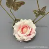 Flor Artificial de Rosa al por Mayor Transfronteriza 3 Cabezas Rosa Moca Decoración Suave para el Hogar Boda de Gama Alta Decoración de Boda Flor de Seda