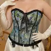 Body Jacquard Personalizado Modelador com Espinhas de Peixe Corset Cincher de Cintura Controle de Barriga Top para Mulheres Sem Alças Tamanho Plus Roupa Externa
