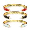 Europa e Estados Unidos popular transfronteiriço nova joia simples presente de feriado familiar pulseira de aço inoxidável pulseira com letras coloridas mulheres