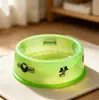 Tazón de plástico para mascotas con estampado de dibujos animados multicolor, tazón para mascotas para gatos y perros, tazón para comer y beber, utensilio doméstico para mascotas