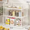Estante de almacenamiento de escritorio para cocina casera, mostrador de bar, estante organizador de exhibición para sala de estar, estante de almacenamiento de varias capas multifuncional para bocadillos y tazas de agua