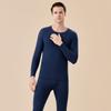 Conjunto de Joelheiras e Protetores de Pescoço Antibacterianos de Lã de Grafeno 10A, Roupas Térmicas Íntimas para Homens e Mulheres, Mesmo Estilo Roupas de Outono para Casais