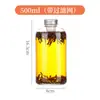 Garrafa de Vidro para Chá Cold Brew 350ml Garrafa Cold Brew Nayuki Garrafa de Chá Garrafa de Bebida Garrafa para Suco de Flores Chá com Leite Conjunto com Coador de Chá