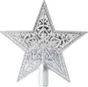 Enfeite de Topo de Árvore de Natal Novo Produto Transfronteiriço Estrela Cinco Pontas Nuvem Auspiciosa Estrela Cinco Pontas Acessórios para Árvore Estrela Cinco Pontas de Plástico