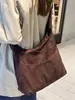 Yue Zi 2026 Otoño Temprano Bolso Simple Nuevo Bolso Tote de Moda de Gran Capacidad Bolso de Hombro Único para Viajes al Trabajo Bolso de Ante Bajo el Brazo