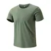 Camiseta de Seda de Gelo Elástica de Secagem Rápida para Casal de Verão, Casual ao Ar Livre, Esportes, Fitness, Tamanho Plus, Manga Curta, Unissex