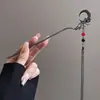 Novo Prendedor de Cabelo Estilo Chinês com Toque Vintage, Prendedor de Cabelo de Madeira Preto de Alta Qualidade para Mulheres, Acessório de Cabelo com Franja, Palito de Cabelo, Novo Modelo 2026