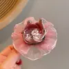 Diadema Corona Princesa Niños Rosa Satín Sombrero Cumpleaños Pinza Cabello Pinza Bebé Pinza No Daña Accesorio Cabello