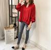 Camisa de Manga Murciélago Holgada Talla Grande Estilo Coreano Nueva para Primavera y Otoño Top de Manga Larga para Mujer Camisa Casual Simple Versátil