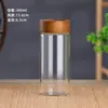 Pote de armazenamento de vidro borossilicato alto com tampa de madeira de acácia, recipiente hermético para chá, pote de armazenamento para frutas secas e grãos de café, disponível em vários tamanhos
