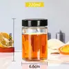 Frasco de Vidrio Sellado de Lado Recto con Tapa Alta, Frasco para Salsa de Chile, Frasco para Mermelada, Frasco de Vidrio para Pera en Almíbar, Frasco Redondo para Miel
