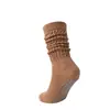 Calcetines de yoga de tubo largo, calcetines de algodón, calcetines largos de rizo, calcetines antideslizantes de fitness Pilates para mujer, suelas engrosadas, calcetines deportivos unisex