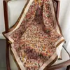 Bufanda de seda cuadrada de seda, bufanda fina de alta calidad para mujer, elegante bufanda con estampado, protección para el cuello, bufanda decorativa, venta al por mayor