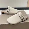 Zuecos para Mujer para Parejas, Pantuflas de Corcho, Zapatos Romanos de Exportación de Talla Grande Transfronterizos Deseados, Zapatos Casuales de Media Pantufla Perezosos, Modernos