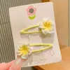 Pinza para el Cabello de Plumeria Clip de Verano Nuevo Accesorio para el Cabello de Playa Pinza de Celebridad de Internet Pinza de Tiburón en la Parte Posterior de la Cabeza Gorro Dai
