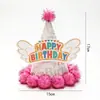 Sombrero de Cumpleaños para Niños y Adultos Punto Láser Reflectante Gorra Puntiaguda de Bola Gorra Puntiaguda de Fiesta Gorra de Corona Gorra de Bola Mao