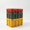 Caja de Plástico con Ruedas Campo al Aire Libre Camping Verde Militar Caja de Equipo Multifuncional Caja Sellada para Medicamentos Caja de Transferencia de Equipo