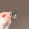 Presilha de Garra Mini Brilhante com Garra de Diamante Estilo Coreano, Piranha Pequena Delicada com Strass para Mechas, Presilha Lateral de Princesa para Mulheres com Pérolas