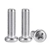 Tornillos de Acero Inoxidable 304 de Cabeza Redonda Phillips, Tornillos de Máquina de Cabeza Redonda, Tornillos Pequeños, Tornillos M4M5M6 al por Mayor
