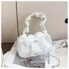 2026 Moda Plisada Dulce y Fresca Gran Capacidad Cadena Bolso de Mano Casual Bolso Cruzado al Hombro Bolso Simple Casual para el Trabajo
