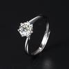 Suministro Mayorista Transfronterizo de Anillos de Compromiso de Diamante para Mujeres, Seis Garras 2 Quilates Ocho Corazones y Ocho Flechas Anillos de Diamante de Lujo Ligero para Pareja