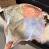 Cachecol quadrado de seda estilo europeu e americano 70cm vintage estampado com castanha de caju arte faixa de cabelo terno com lenço decorativo