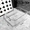 Caja de Almacenamiento de Acrílico de Lujo Ligero, Transparente para Escritorio, Canasta para Almacenar Mascarillas y Productos de Cuidado de la Piel, Caja Organizadora para Snacks y Artículos Varios