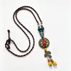 Collar de cuentas cerámicas estilo bohemio para mujer, nuevo diseño 2026, único y largo, perfecto como cadena para suéter o accesorio para el cuello