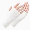 Luvas de meio dedo para nail art, proteção UV, estilo fino de verão para mulheres, especificamente para tratamentos de unhas, luvas anti-radiação e de proteção solar