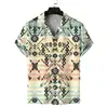 2026 Verano Nuevo Estilo de Comercio Exterior Camisa Casual de Manga Corta con Estampado 3D para Hombre Estilo Hawaiano Camisa de Cuello Cubano para Hombre