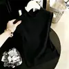 Camisola de Seda Helada Estilo Nuevo Verano 2026 con Calados y Bordes Fruncidos para Mujer