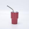 Novo copo de destilados de alta aparência transfronteiriço 2oz mini aço inoxidável 304 copo de carro com canudo copo a vácuo para sorvete