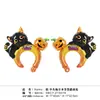 Palo de Animación de Mano para Halloween Forma de Bruja Calabaza Araña Cabeza de Película de Aluminio Segura y No Tóxica Aro para el Cabello Globo