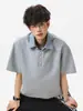 Camisa Polo Falsa de Dos Piezas Estilo Universitario Americano, Estilo Verano, Costuras a Cuadros de Color Contrastante, Camiseta de Manga Corta Estilo Miu Q