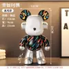 Cofrinho de Urso Violento Pintado à Mão Ornamento Decoração de Móvel de TV para Casa Moderno de Luxo Leve Fornecimento Direto da Fábrica