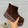 Botas de nieve para mujer de suela gruesa, forradas de felpa, botines estilo Birkenstock, nueva colección de invierno 2026, engrosadas y cálidas, adecuadas para climas fríos