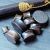 Expansor de orelha oval com textura natural, alta qualidade, laca de galho ácido preto sem chumbo, joia perfurada para expansão de orelha