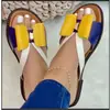 Nuevas Chanclas Planas con Lazo Bloque de Color de Comercio Exterior para Mujer, Sandalias de Playa para Exteriores Talla Grande, Deseo Amazon