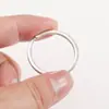 Venta al por mayor de fábrica acero inoxidable hecho a mano DIY accesorios para joyería llavero multtamaño anillo plano multifunción llavero