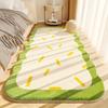 Alfombra Estilo Crema Imitación Cachemir, Manta Antideslizante para Mesita de Noche de Dormitorio, Resistente a Manchas y Fácil de Cuidar, Manta para Sofá de Casa, Manta para Ventana Abuhardillada de Balcón