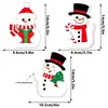 Decorações de Mesa de Natal Enfeites de Madeira 2D Papai Noel Boneco de Neve Rena Pinguim Conjunto Multi-SKU