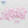 Huagang Gema Rectangular Ángulo Recto Coche Color Plano Zircón Corindón Nano Cristal Afilado Gema Sintética Piedra Nuda Pequeña Escalera Recta