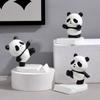 Bonito Panda Suporte Do Telefone Móvel Tablet PC Suporte Desktop Escritório Estudante Suprimentos Resina Artesanato Enfeites