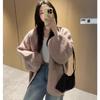 Jaqueta Suéter Relaxada Estilo Coreano para Mulheres Primavera 2025 Retrô Novo Top Alta Qualidade Estilo Preguiçoso Cardigan de Tricô Tendência